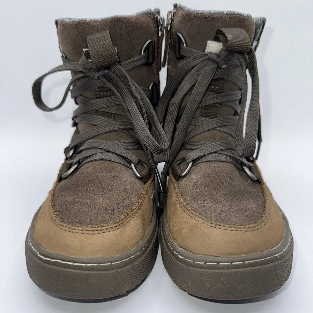 Forsake Lucie Boot Brown Waterproof Leather Size 6.5 Outdoor Sneaker Side Zip